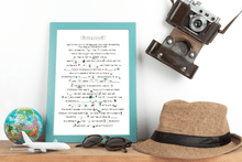 Load image into Gallery viewer, Tour The States Lyric Poster

